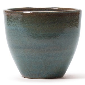 Blauer Kirschke Pflanztopf Mailand, Ø 22 cm, aus glasiertem Steinzeug für Innen & Außen.