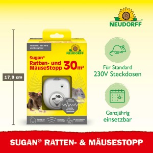 Neudorff Ratten- und Mäusetopp Sugan 30 m², Ultraschallgerät zur Schädlingsbekämpfung.