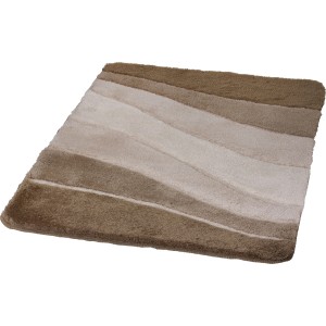 Meusch Badteppich Ocean Taupe, 55x65 cm, mit Streifen in verschiedenen Brauntönen.