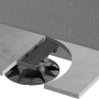 GS Terrassen Randhalter aus Aluminium für Plattenlager mit Stellfuß, Montage einer Terrassendiele.