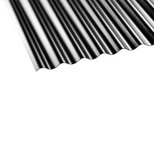 Gutta PVC-Wellplatte Sinus 76/18, schwarz, 120x80 cm, 10 Stück, für Kunststoffbedachung.