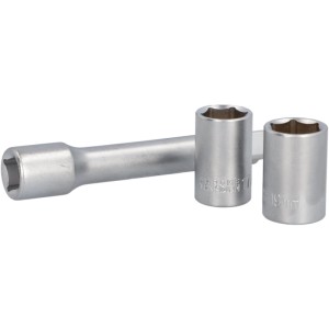 Goodyear Drehmomentschlüssel mit Verlängerung und Stecknüssen (17mm, 19mm) für Autoreparatur.