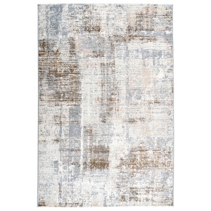 Moderner Teppich My Salsa in Taupe, 150x80cm. Abstrakte Musterung mit 3D-Effekt.