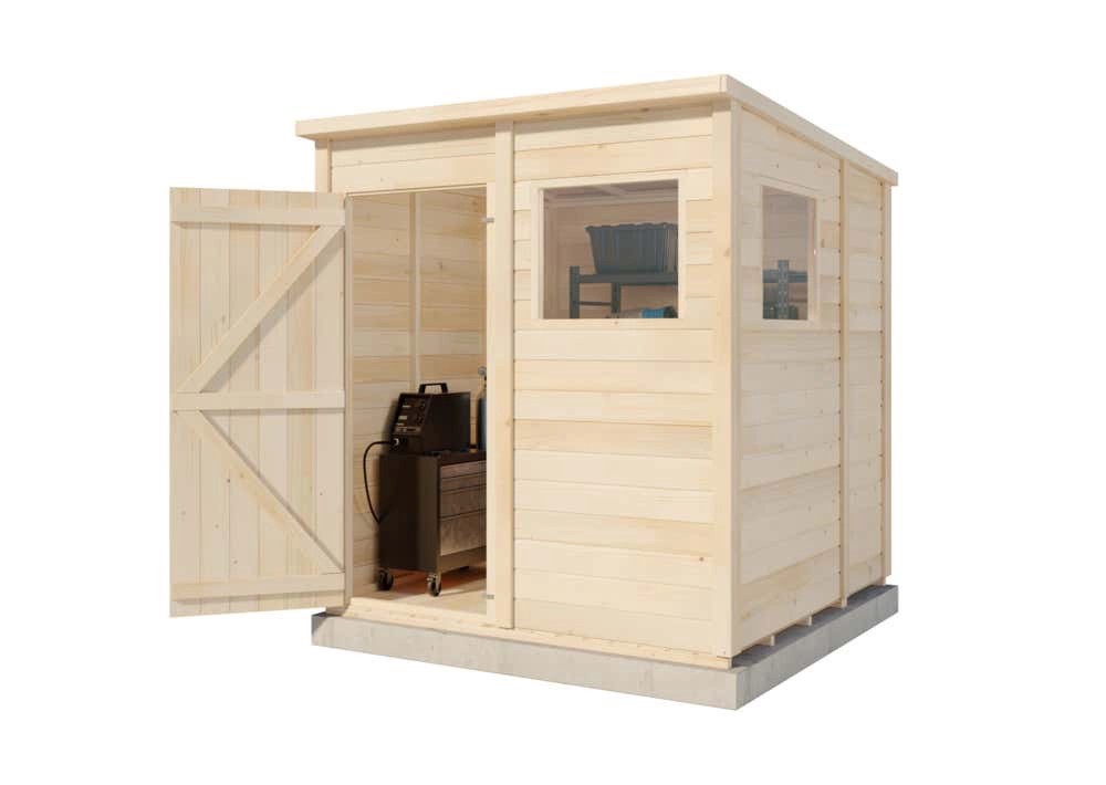 Storehaus Gerätehaus Holz Stefano M mit Pultdach 186 x 186 cm mit