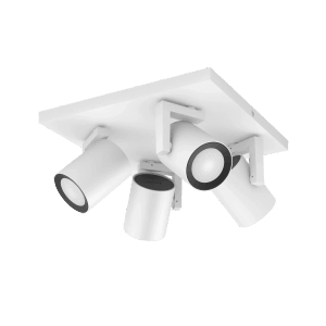 Philips Hue Smart-LED-Deckenleuchte Argenta White & Color Ambiance 4er Spot