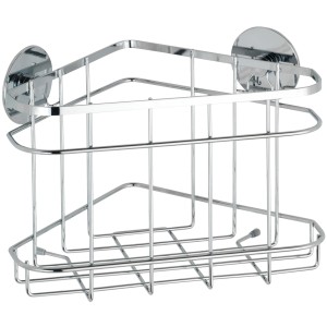 Wenko Eckregal Turbo-Loc Edelstahl ohne Bohren