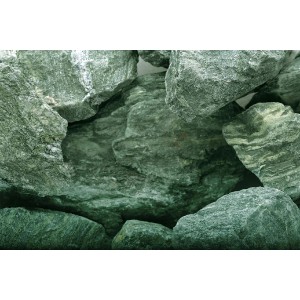 Grünschieferbruch Glitzer-Grün, Zierkies 50-100mm, ideal für Gartenwege und Gabionen.