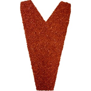 Rotes Easypan Firstendstück (200x120mm) zum Verschließen von Dachblech-Firstenden.