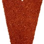 Rotes Easypan Firstendstück (200x120mm) zum Verschließen von Dachblech-Firstenden.