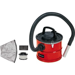 Einhell Aschesauger TC-AV 1718 D (1200 W) mit Zubehör wie Filter und Saugschlauch.