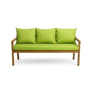 Setgarden Bankkissen Lemon: 3-Sitzer Gartenbank Auflage mit 3 Rückenkissen, 160x50 cm.