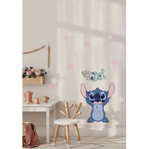 Wandsticker: Disney Lilo & Stitch Lifesize, blaue Deko-Sticker im Kinderzimmer.