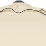 Detailaufnahme: Naturfarbener Schneider Marktschirm Adria Ø 300 cm mit Knickfunktion.
