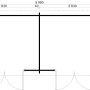 Grundriss Alpholz Gartenhaus Maria Twin, 578x224 cm, Pultdach, unbehandelt.