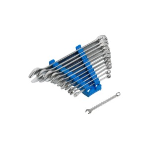 LUX Gabelringschlüssel Set, 12-teilig (6-19 mm) im blauen Halter.