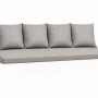 Graues Setgarden Bankkissen-Set für 3-Sitzer Gartenbank mit Sitz- und Rückenkissen.