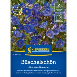Kiepenkerl Büschelschön Glocken-Phazelie Saatgut mit königsblauen Blüten.