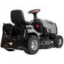 Texas Benzin-Rasentraktor Premium TTC102H, Heckansicht. Rasentraktor mit großem Fangkorb.