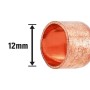 Kappe für Lötfitting, Ø 12 mm, aus Kupfer zum Verschließen von Rohren.