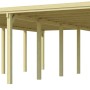 Weka Doppelcarport aus Holz, Flachdach, ohne Dachplatten, 603x802 cm.