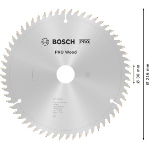 Bosch Kreissägeblatt Optiline Wood, Ø 216 mm, für Kapp- und Gehrungssägen.