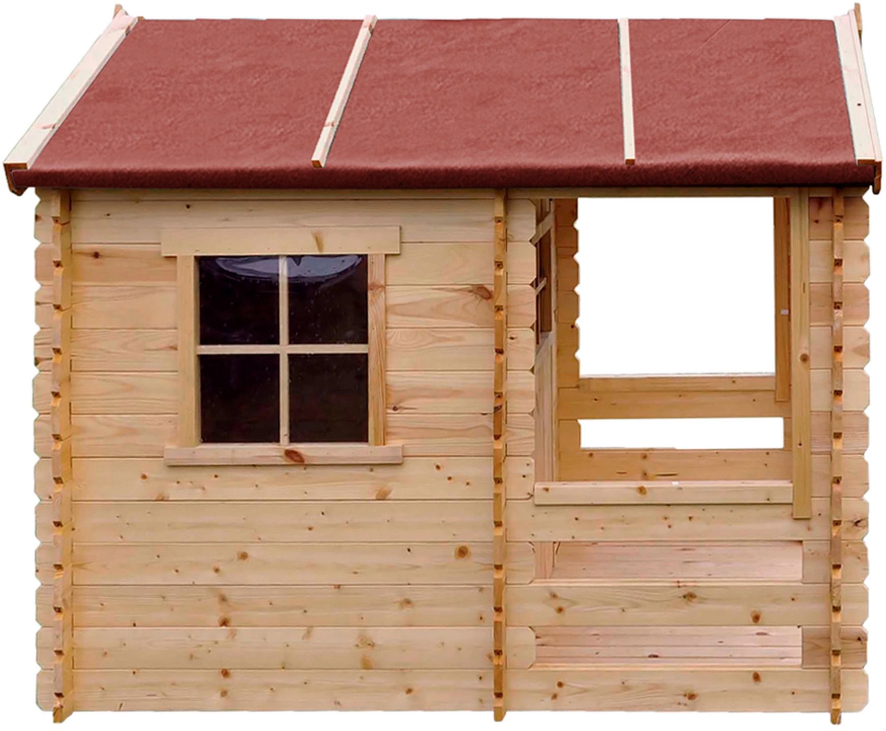 Timbela Kinderspielhaus Holz M501A 1,1 m² mit Boden Holzfenster mit