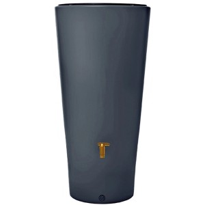 4rain Vaso 2in1 Regenspeicher 220 l in Graphite Grey mit Auslaufhahn.