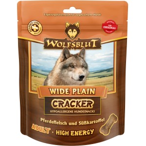 Wolfsblut Wide Plain Cracker Pferd: Hunde-Belohnungssnacks mit Pferdefleisch & Süßkartoffel für Allergiker.