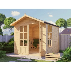 Bertilo Holz-Gartenhaus Melrose 202 cm x 208 cm Natur FSC®