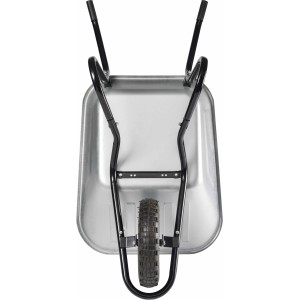 Haemmerlin BiBox One Schubkarre, 90 l, verzinkte Mulde, Luftrad. Ideal für Bauarbeiten.