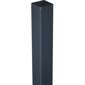 GroJa Alupfosten, anthrazit, 6x6x190 cm, zum Aufdübeln. Zubehör für Zaunbau & Sichtschutz.