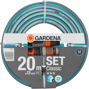 Gardena Classic Schlauch 13 mm (1/2) 20 m Set mit Systemteilen.