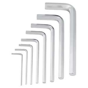 8-teilige LUX Stiftschlüsselbox Innensechskant Comfort, verchromt.