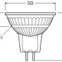 Technische Zeichnung Osram LED GU5.3 Spot MR16, Maße und Details zur Leuchte.