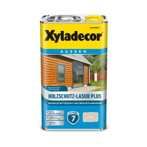 Xyladecor Holzschutz-Lasur Plus Farblos, 2,5 l Dose. Holzlasur für Aussenbereiche.