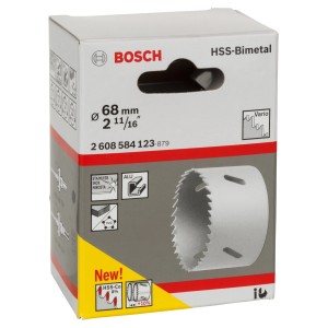 Bosch HSS-Bimetall Lochsäge, 68mm, im Karton. Geeignet für Holz, Metall und Kunststoff.