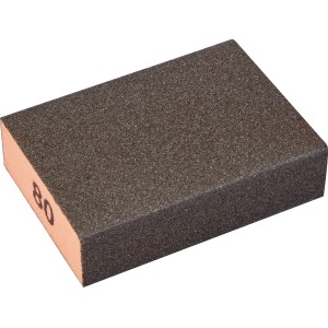 LUX-TOOLS Schleifschwamm, Körnung 80, aus dem 6-teiligen Schleifmittel Set.