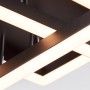 Moderne, schwarze LED-Deckenleuchte Kjorn mit 3 Leuchtarmen für Innenräume.
