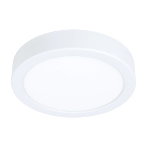 Weiße LED Deckenleuchte Eglo Fueva 5, Ø 16cm, 12W. Runde Aufbauleuchte für Innenräume.