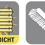 Symbolbild: Gardinia Plissee Solo, blickdicht und Reinigungsbürste.