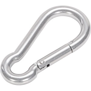 Verzinkter Karabinerhaken, 100 mm, für Seile und Ketten im Innen- und Außenbereich.