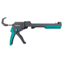 wolfcraft Kartuschenpresse MG 400 in Grau/Türkis. Ergonomisches Werkzeug für Silikon, Acryl und Klebstoff.