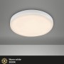 Weiße Briloner LED Einbauleuchte Plat, Ø 10cm, warmweißes Licht für Deckenmontage.