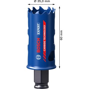 Blaue Bosch Lochsäge Expert Multi Material PC Plus für verschiedene Materialien.