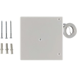 Schellenberg Aufschraubwickler Mini, weiß, mit Gurtband, Schrauben und Dübeln für Rollladen.