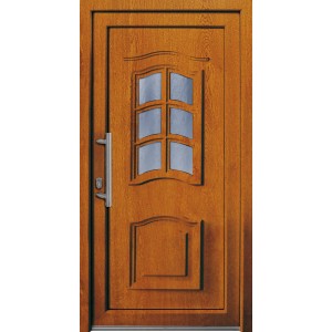 Kunststoff-Haustür 100 cm x 200 cm K003 Anschlag Links Golden Oak