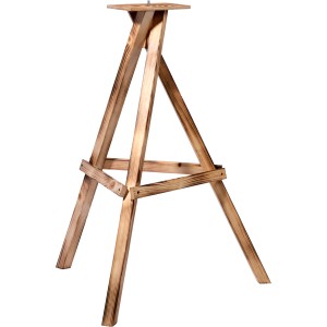 Dreibeiniger, geflammter Vogelhausständer aus Kiefernholz (90cm) von Dobar, geeignet für den Garten.