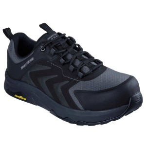 Schwarze Skechers Speed-Flex Trekker S3S Sicherheitsschuhe für Herren mit Carbon Nano Schutzkappe und Goodyear Sohle.