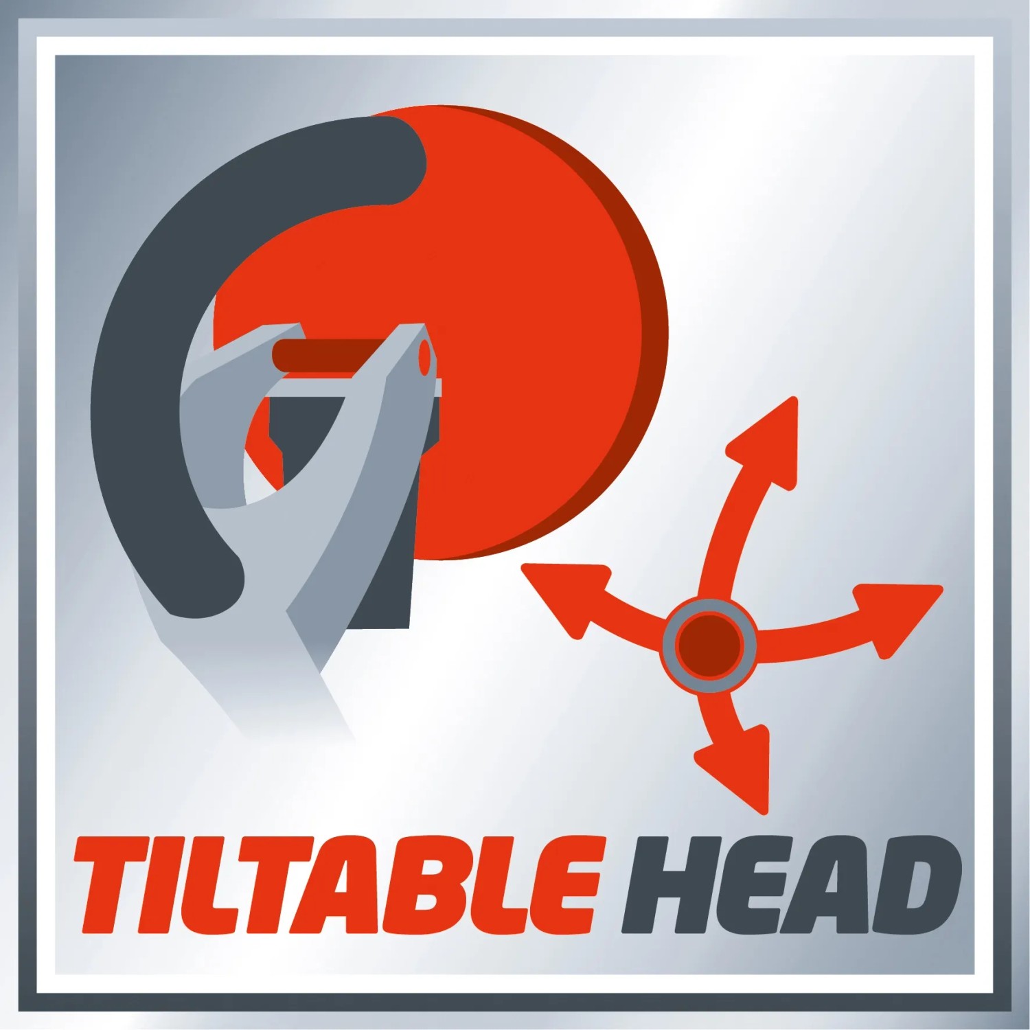 Symbol für den Einhell Trockenbauschleifer TC-DW 225: Kippbarer Schleifkopf für flexible Anwendung.