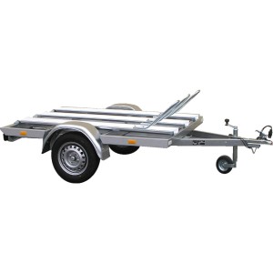 Stema Motorradanhänger MT 750 BS3 mit Stützrad, ideal für den Transport von bis zu 3 Motorrädern.